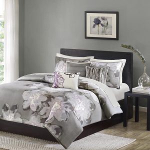 100% Cotton Sateen Printed 6pcs Duvet Set,MP12-1103